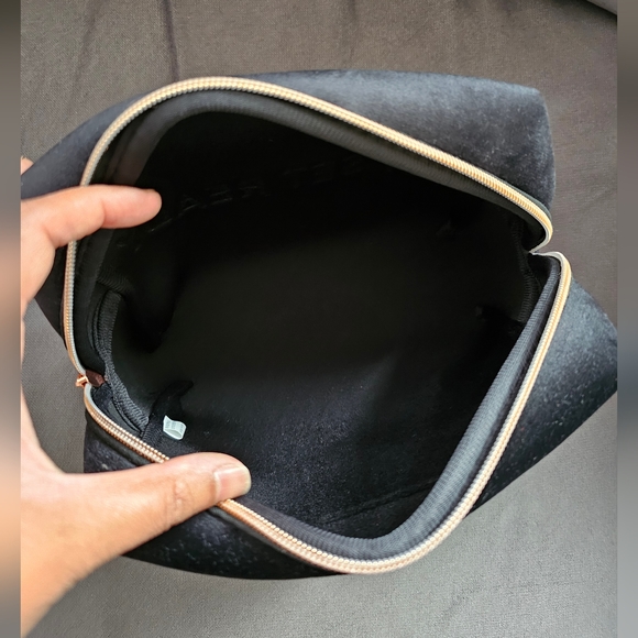 MYTAGALONGS Velour Cosmetic Bag with Rose Gold Zipper - Picture 3 of 3